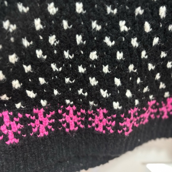 J Crew Jacquard Faie isle sweater Black,Small, Preppy. Cabincore, Wool, Holiday - Picture 12 of 16